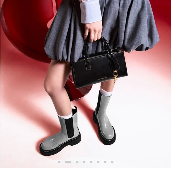 Charles & Keith Kerry Black Satchel Bag - Picture 2 of 11